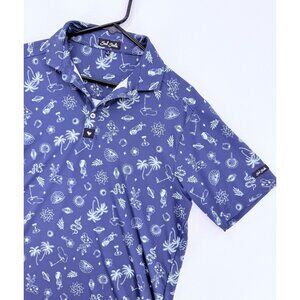 Bad Birdie Core Golf Print Performance Polo Mens M Shirt